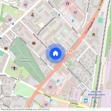 ul. Mikołaja Kopernika, Oborniki, Oborniki, obornicki, wielkopolskie