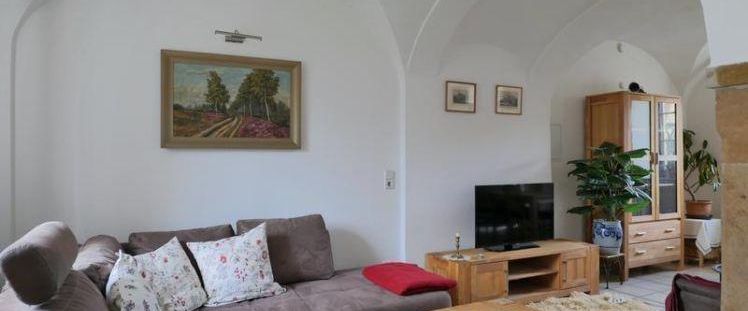 (EF1232_M) Dresden: Pirna, interessante möblierte Wohnung mit Gewölbedecken, Fußbodenheizung und Terrasse, WLAN - Photo 1