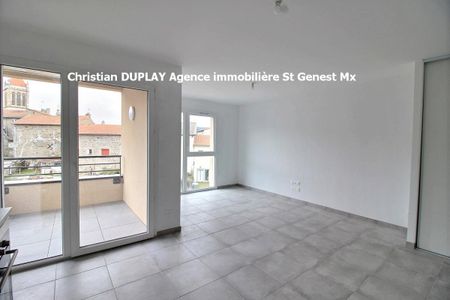 Saint Genest Malifaux 42660 CENTRE VILLAGE Appartement type F2 48,63m² 1 chambre balcon place de stationnement dans un immeuble neuf aux normes PMR - Photo 2