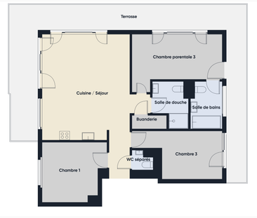 NEUF appartement de 4.5 pièces de 111m2 pondérés au 1er étage à Prilly - Foto 3