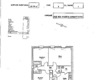 Location maison T3 69.74m² à Marcilly-sur-seine (51260) Loyer CC * : 561.73 € Réf : ER.23275 - Photo 1