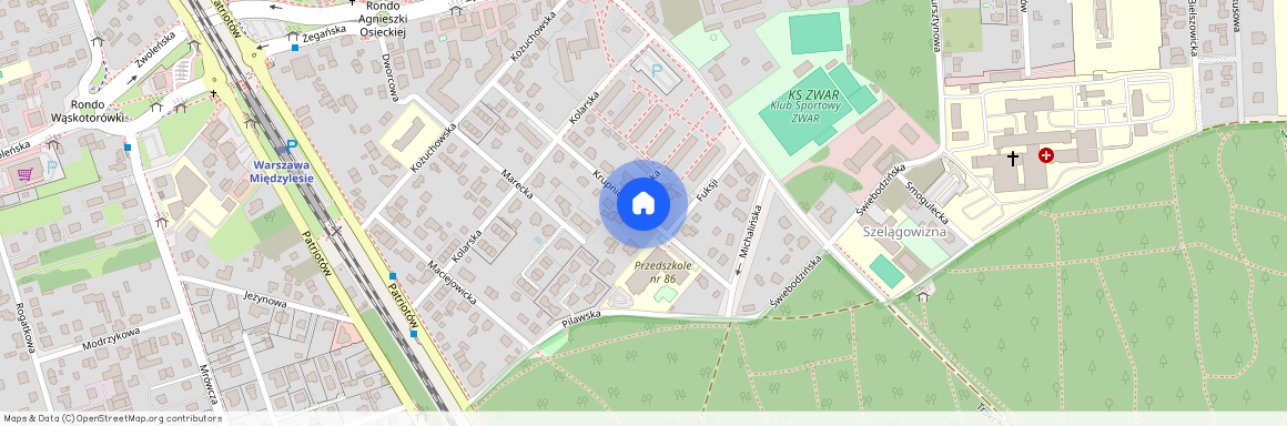 ul. Krupnicza, Międzylesie, Wawer, Warszawa, mazowieckie