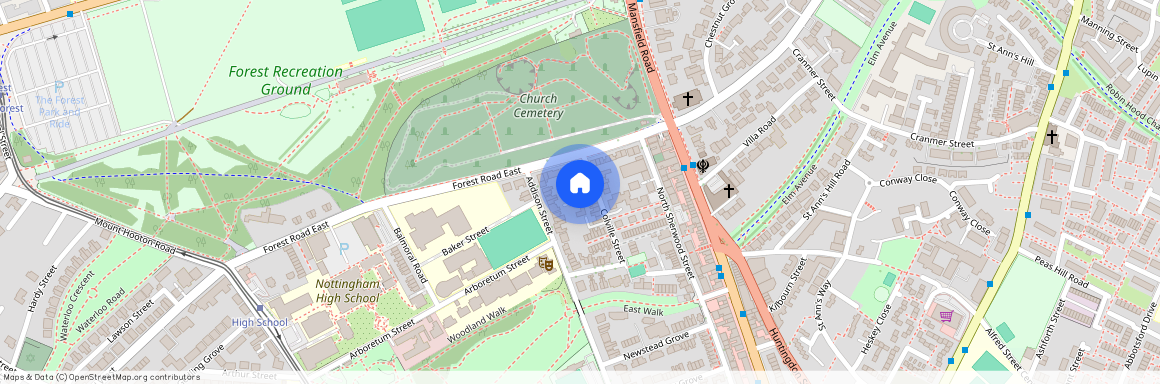 Nottingham, Forest Grove, NG1 4HS, Nottinghamshire