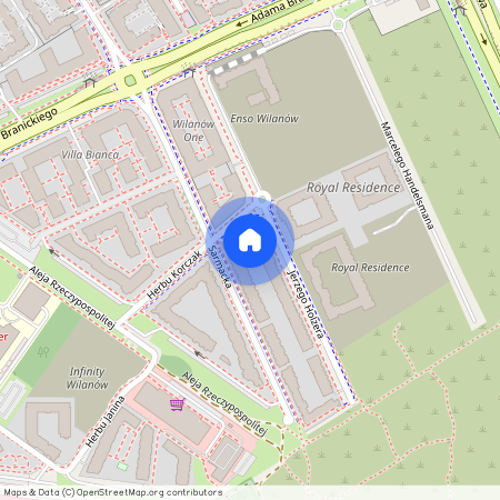 ul. Sarmacka, Błonia Wilanowskie, Wilanów, Warszawa, mazowieckie