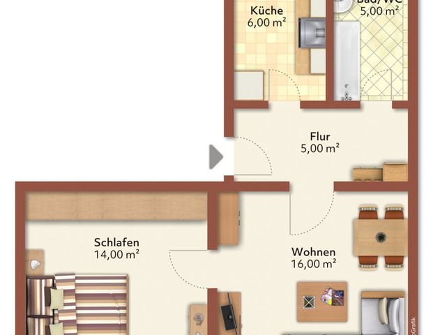 2 Raum-Wohnung - Foto 1