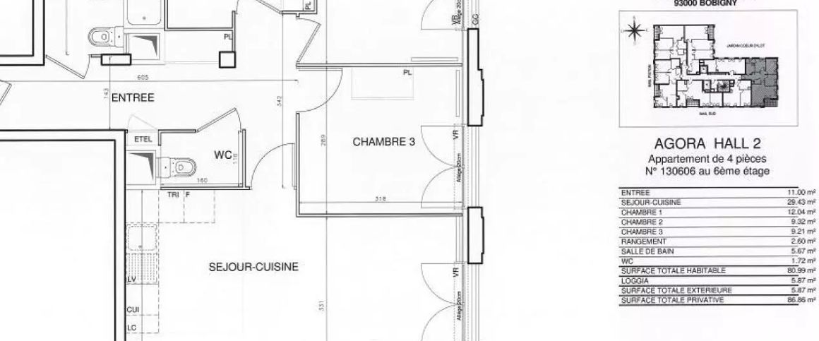 location Appartement T4 DE 81.2m² À BOBIGNY - Photo 1