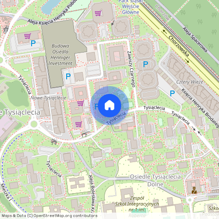 ul. Zawiszy Czarnego, Osiedle Tysiąclecia, Katowice, śląskie