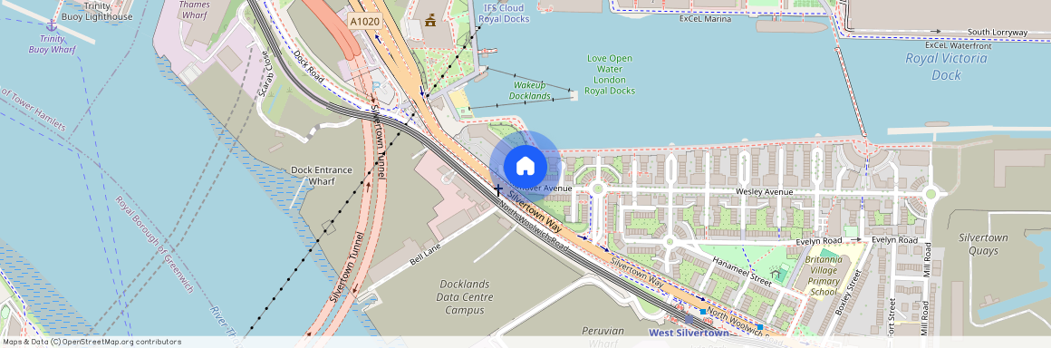 Western Beach, Hanover Avenue, Royal Victoria Docks, London, E16