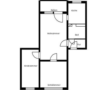 gemütliche 3-Raum-Wohnung mit modernsanierten Bad - Photo 1