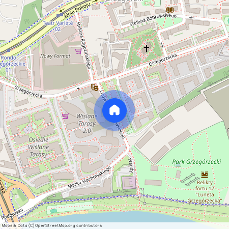 ul. Ludwika Zieleniewskiego, Grzegórzki, Grzegórzki, Kraków, małopolskie