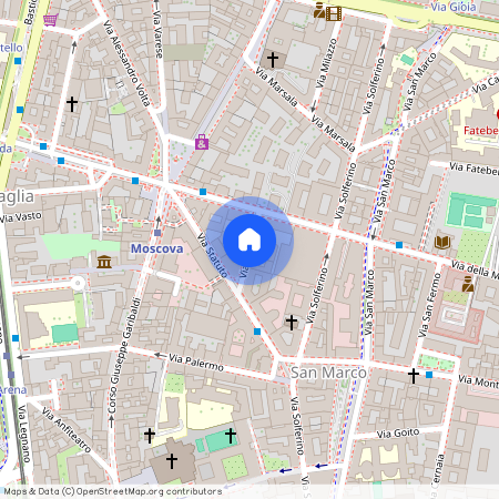 Milano, Via Lovanio - Moscova