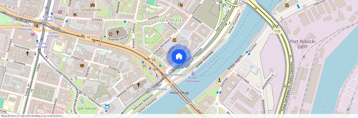 ul. Wielka Odrzańska, Stare Miasto, Śródmieście, Szczecin, zachodniopomorskie