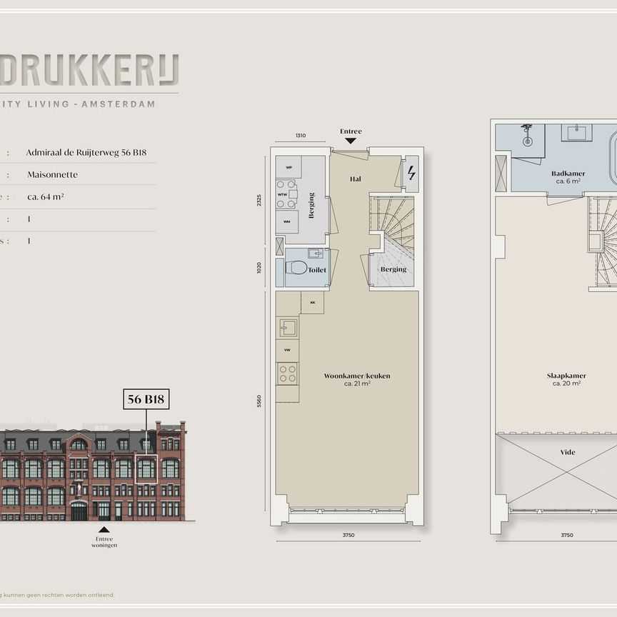 Appartement te huur: Admiraal De Ruijterweg 56-B18 1056 GL Amsterdam - Photo 2