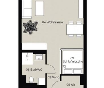 STUDIO-WOHNUNG mit Balkon! I Stellplatz in hauseigener Tiefgarage I... - Foto 5