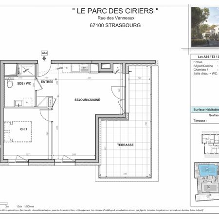 Appartement 2 pièces de 43.80m² à louer avec une grande terrasse et parking à Strasbourg (67100) | Meinau - Photo 4