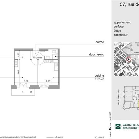 Dans un immeuble ancien avec cachet, proche des commerces, écoles, transports en communs. Nous disposons d'un appartement de 2 pièces au 3ème étage, celui-ci se compose comme d'un hall, d'une cuisine agencée, d'une pièce à vivre avec balcon, alcôve et d' - Foto 4