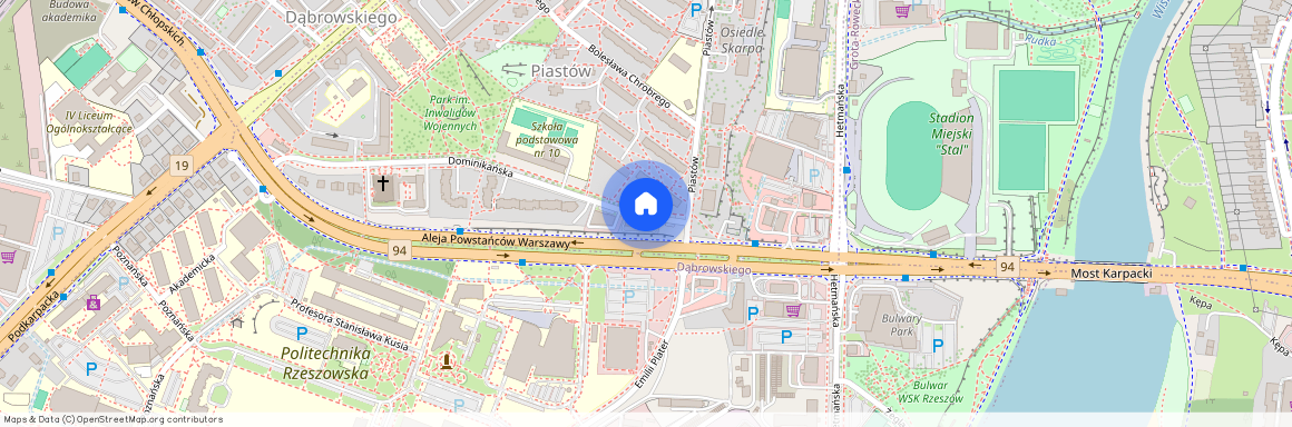 ul. Dominikańska, Piastów, Rzeszów, podkarpackie