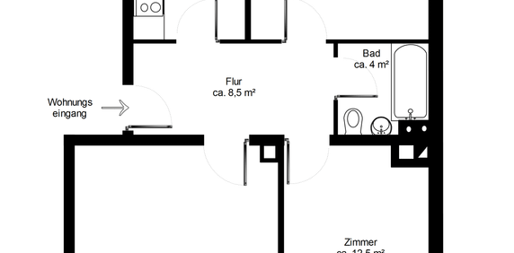 3 Zimmer-Wohnung mit schönem Schnitt - Foto 2