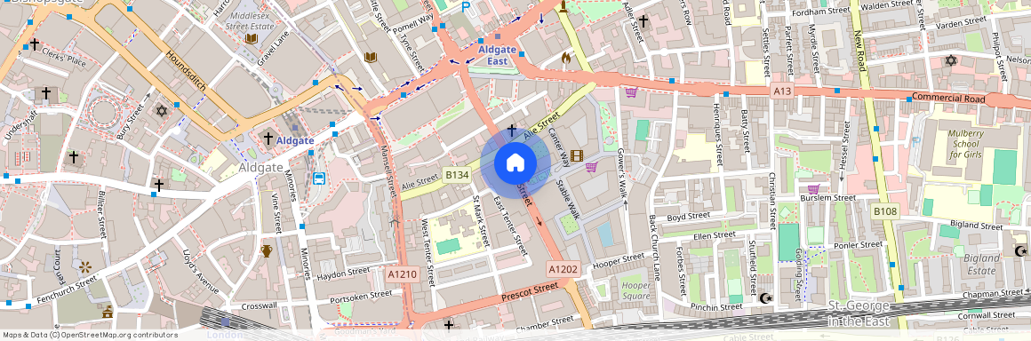 Leman Street, Goodmans Fields, Aldgate, London, E1