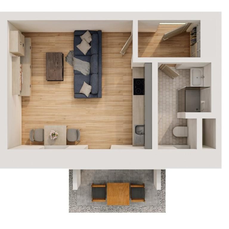 Pronájem bytu 1+kk 33 m2 - Fotografie 1