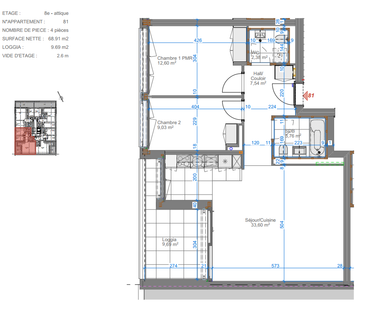 6 NOUVEAUX logements de 4 pièces entre 58 m2 et 71 m2, au 7ème et 8... - Photo 2