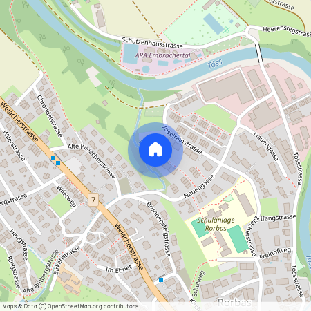 Joselrainstrasse 14, 8427 Rorbas, Lageplan