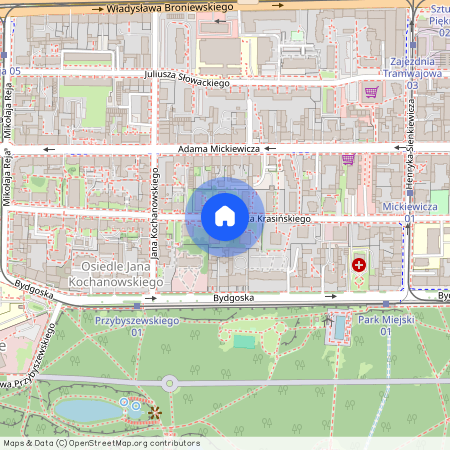 ul. Zygmunta Krasińskiego, Bydgoskie Przedmieście, Toruń, kujawsko-pomorskie