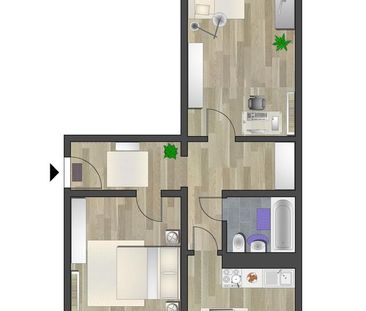 Bezugsfertige 2-Raum-Wohnung am Schillerplatz - Foto 5