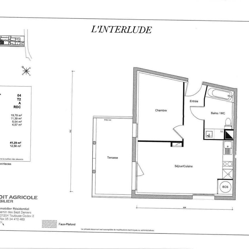 location Appartement T2 DE 41.29m² À MONTPELLIER - Photo 1