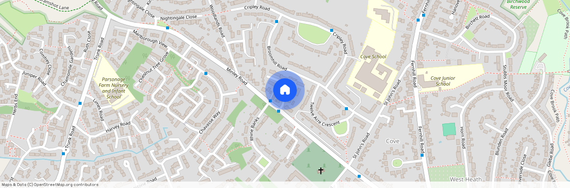 Shakespeare Gardens, Cove, GU14