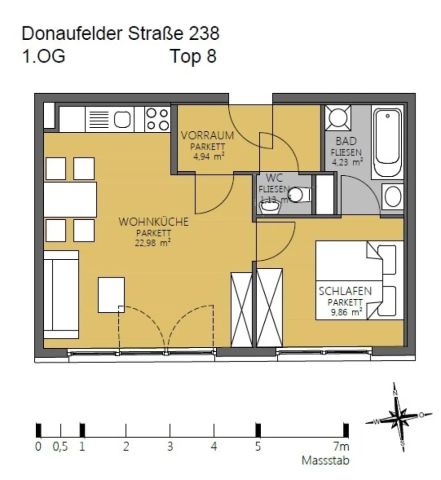 Leistbare 2-Zimmer Wohnung bei U1 Kagraner Platz - Photo 5