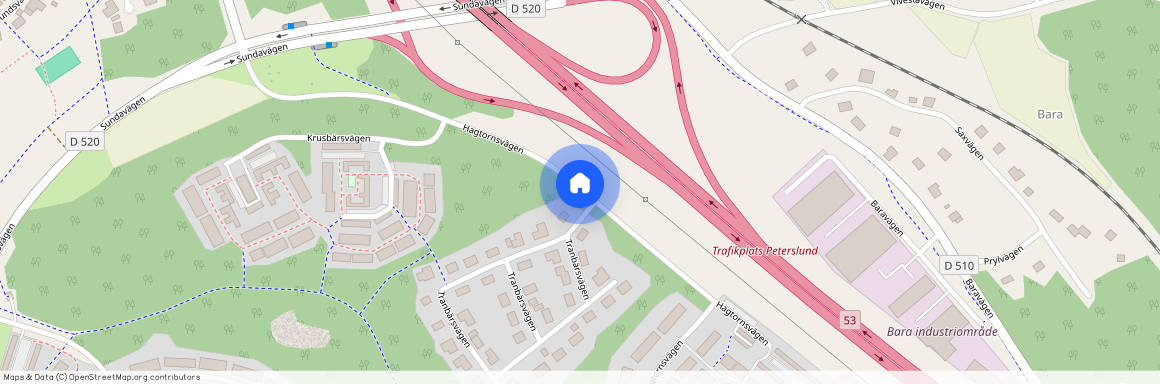 Hagtornsvägen, Oxelösund