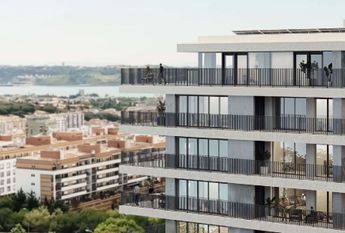 Apartamento T1 mobilado em Miraflores com Vista de Rio, a estrear