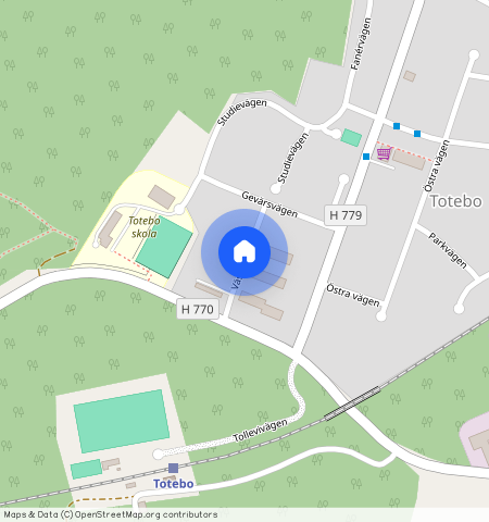 Västra vägen, Totebo