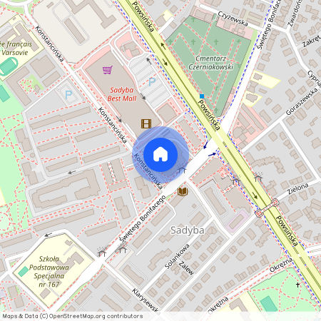 ul. Konstancińska, Warszawa Mokotów Sadyba