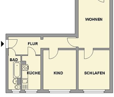 3-Raum-Familienwohnung mit Balkon - Photo 1