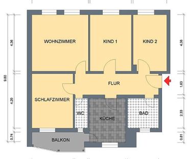 Wohnung, 4 Zimmer (94,95 m²) - Foto 1