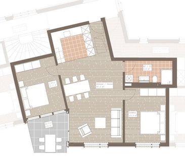 3.5 Zimmer, 75 m², 2. Stock - Photo 2