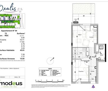 Location Appartement 2 pièces 45m² ST HERBLAIN 44800 - Photo 3