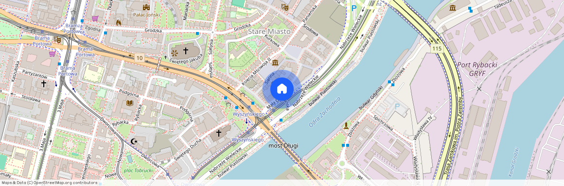 ul. Wielka Odrzańska, Stare Miasto, Śródmieście, Szczecin, zachodniopomorskie