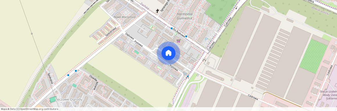 ul. Dębowa, Warzymice, Kołbaskowo, policki, zachodniopomorskie