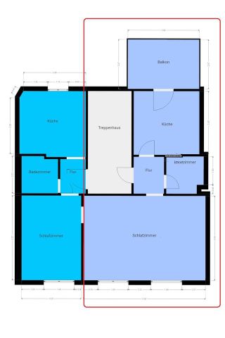 OG rechts 52,29 m² 1-ZKB - Wohnung in zentraler Lage – Weidenstraße 33, Saarbrücken - Photo 4