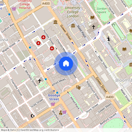 Huntley St, Bloomsbury, London WC1E 6AJ, UK