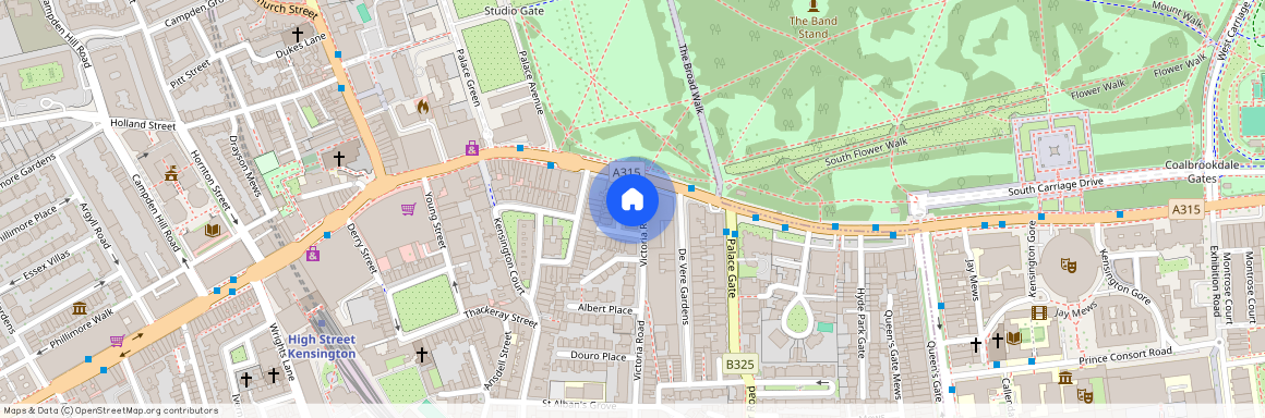 Prince of Wales Terrace | London | W8 | 8 min walk to High Street Kensington station