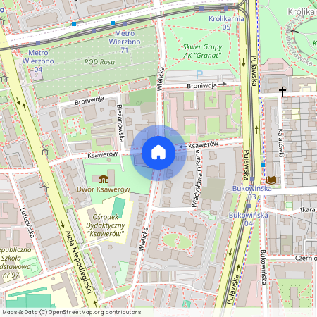 ul. Wielicka, Ksawerów, Mokotów, Warszawa, mazowieckie