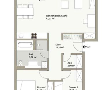 Großer Wohn- und Essbereich mit Terrasse | bodentiefe Fensterfront ... - Photo 4