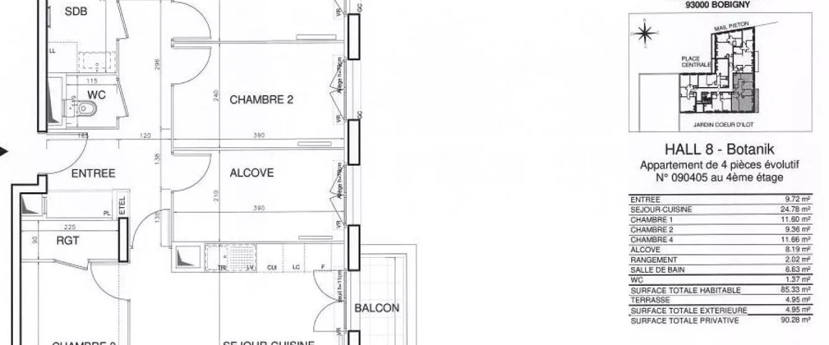 location Appartement T4 DE 85.7m² À BOBIGNY - Photo 1