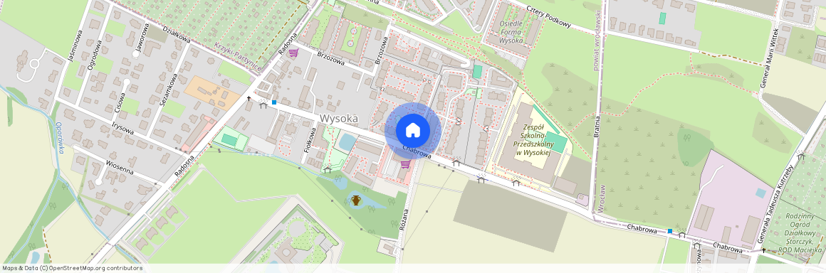 ul. Chabrowa, Wysoka, Kobierzyce, wrocławski, dolnośląskie