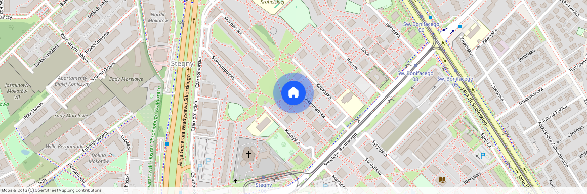 ul. Akermańska, Stegny, Mokotów, Warszawa, mazowieckie
