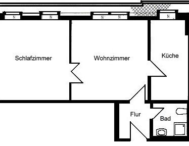 Leben im Herzen der Neustadt ? 2-Zimmer-Wohnung mit EBK sucht Sie als neuen Mieter! - Photo 1